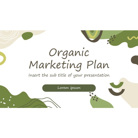 Green Fluid‑Style Organic Brand Marketing Planning PPT Template